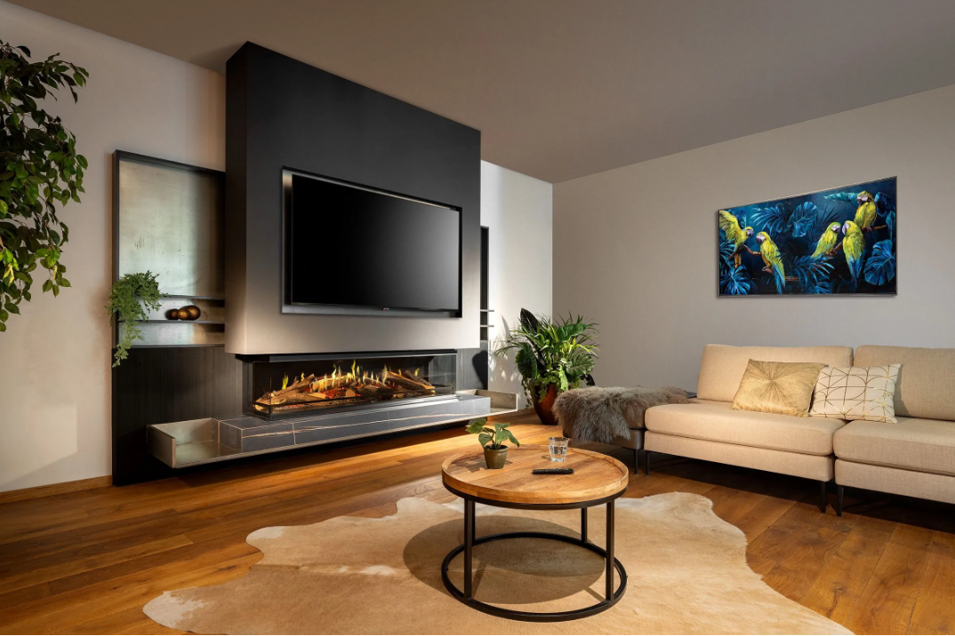 semineu electric living - Cum un șemineu electric schimbă atmosfera livingului tău în 2026
