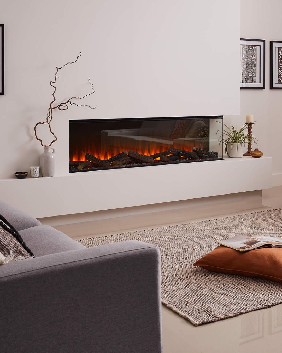 semineu electric living - Idei de integrare a șemineelor electrice pentru un living ordonat