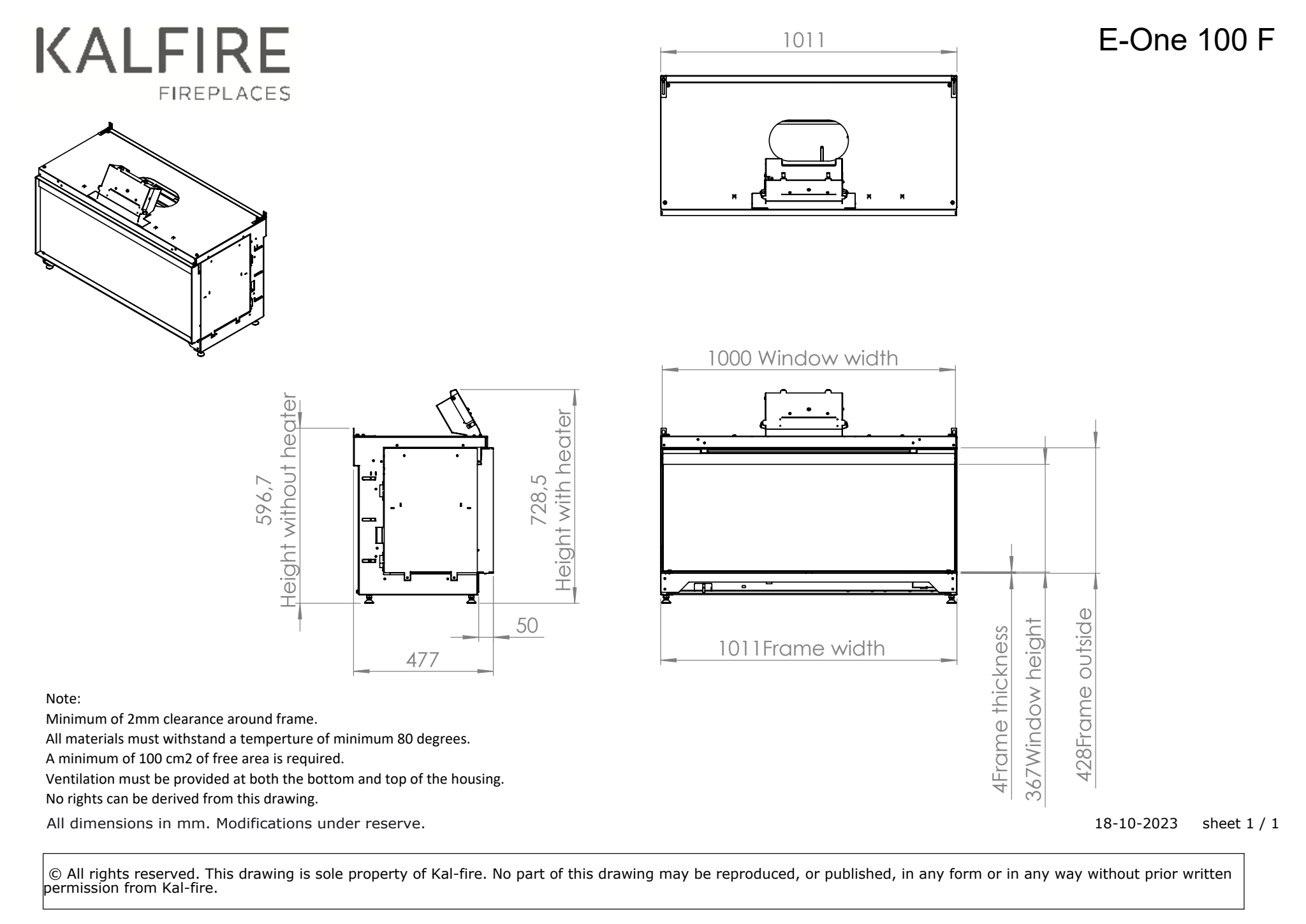 Semineu electric Kalfire E-One-100