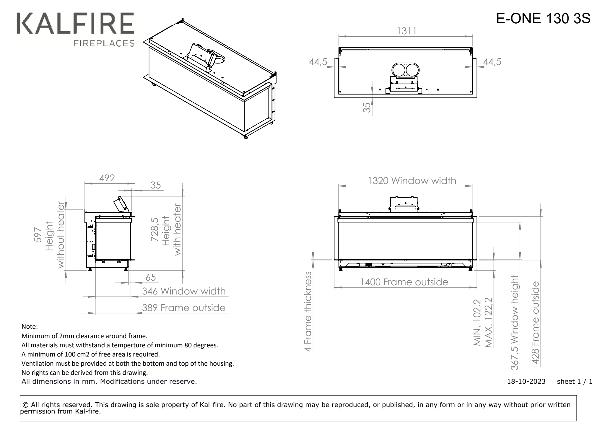 Semineu electric Kalfire e-One 130S
