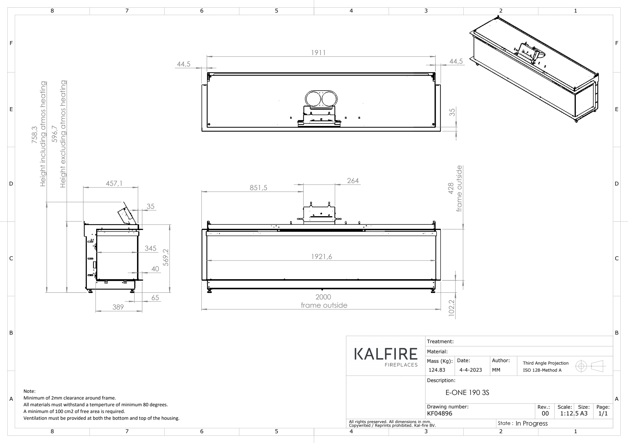 Semineu electric Kalfire e-One 190S