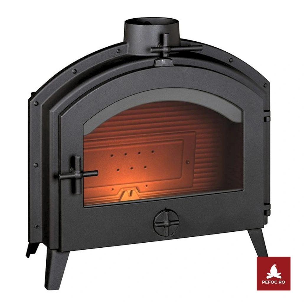 Sobă Fontă Stimo INVICTA 7-10.5kW 63kg | Randament 79% | Ardere 8h | A