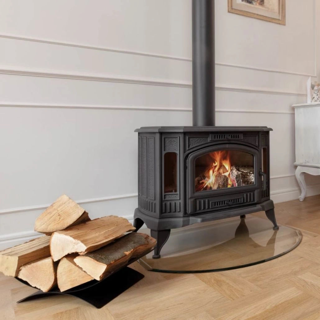 Sobă Fontă K9 10 12.5kW MASIVĂ 165kg | 2 Sticle Laterale | 120 m²