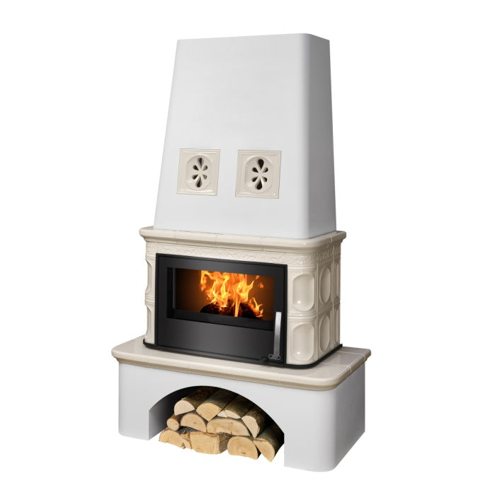 ABX Laponie – Sobă Teracotă cu Insert Oțel 5-12kW | Bază Placată