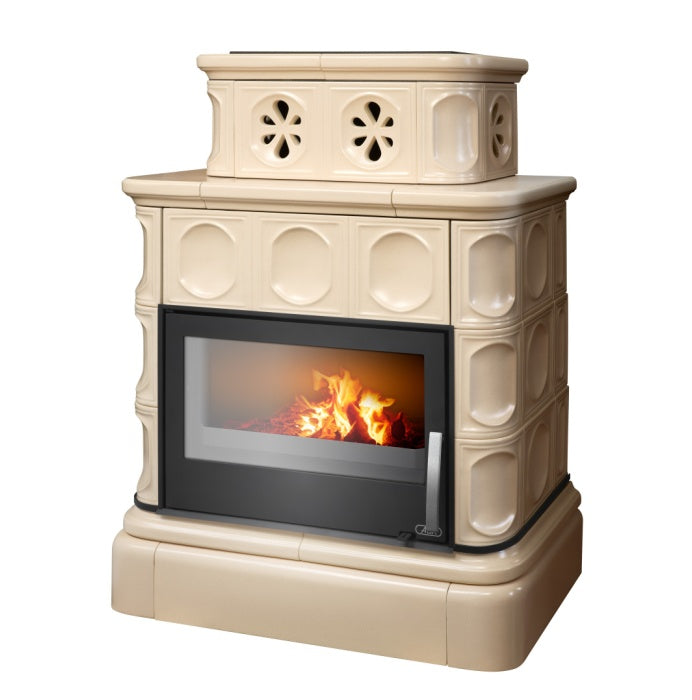 ABX Karelie – Sobă Teracotă cu Bază Placată 5-12kW | 100-240 m³