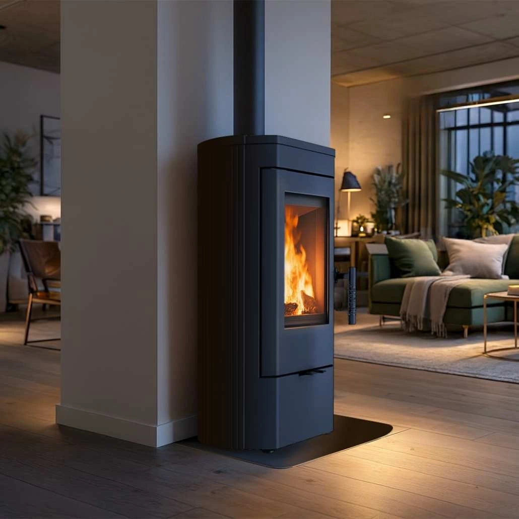 Sobă K12 KRATKI 6kW 102kg | RANDAMENT 82.5% | TRIPLĂ COMBUSTIE | A+