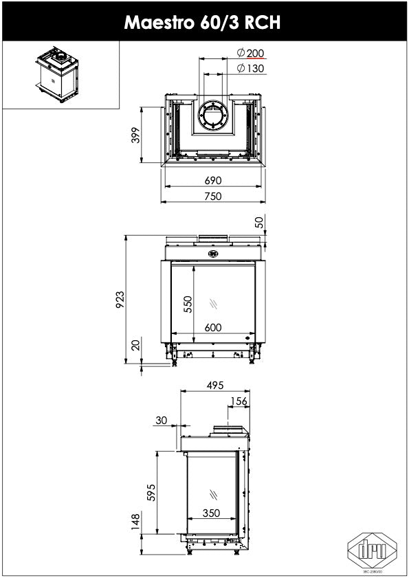 Semineu Gaz Maestro 60/3 RCH