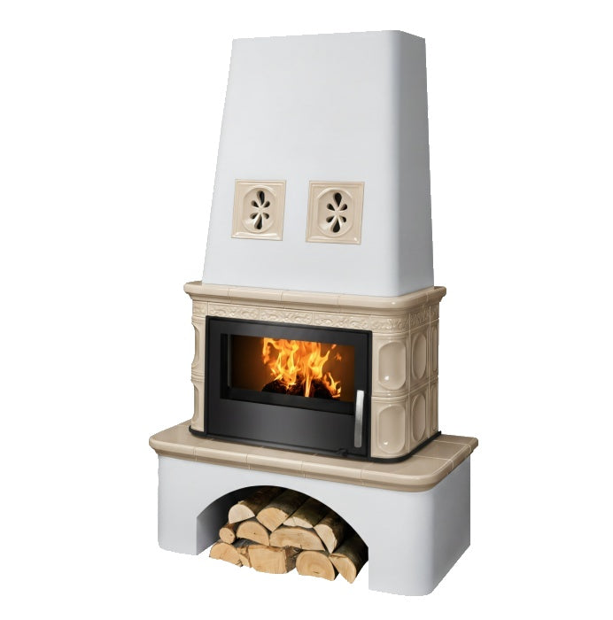 ABX Laponie – Sobă Teracotă cu Insert Oțel 5-12kW | Bază Placată