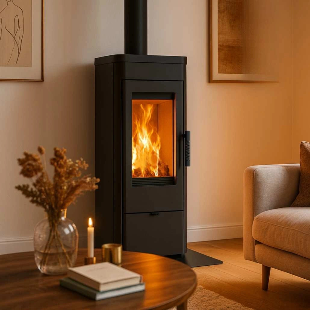 Sobă K12 KRATKI 6kW 102kg | RANDAMENT 82.5% | TRIPLĂ COMBUSTIE | A+