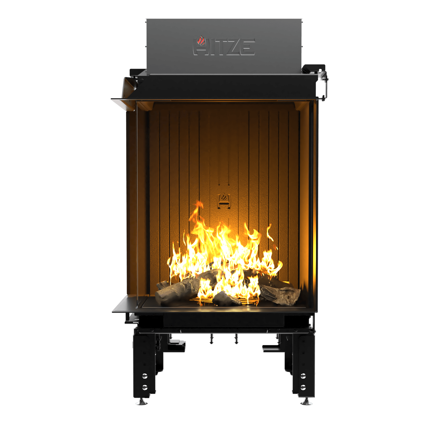 Focar șemineu pe gaz Hitze Calma 65L Sticlă stânga