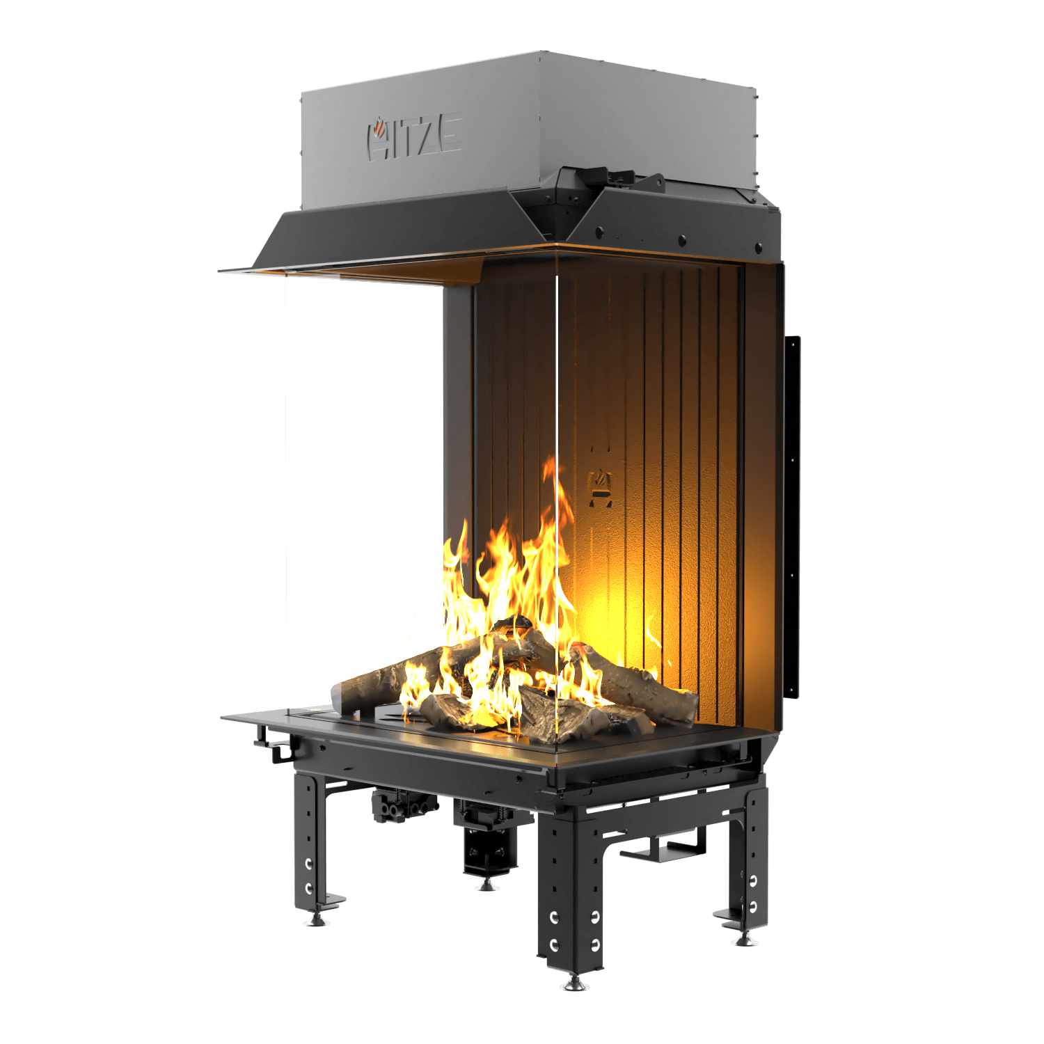 Focar șemineu pe gaz Hitze Calma 65TC Trei laturi vitrate