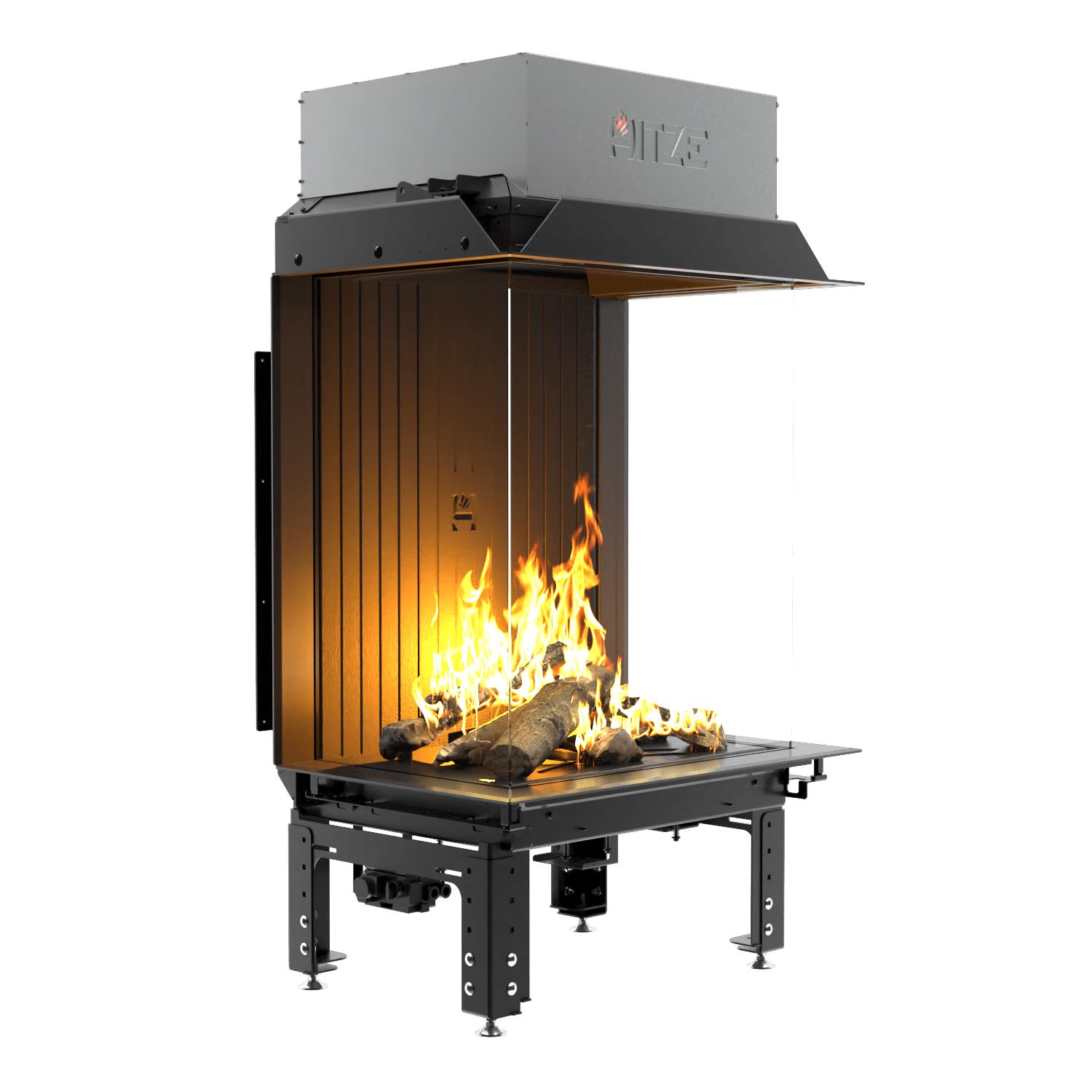 Focar șemineu pe gaz Hitze Calma 65TC Trei laturi vitrate