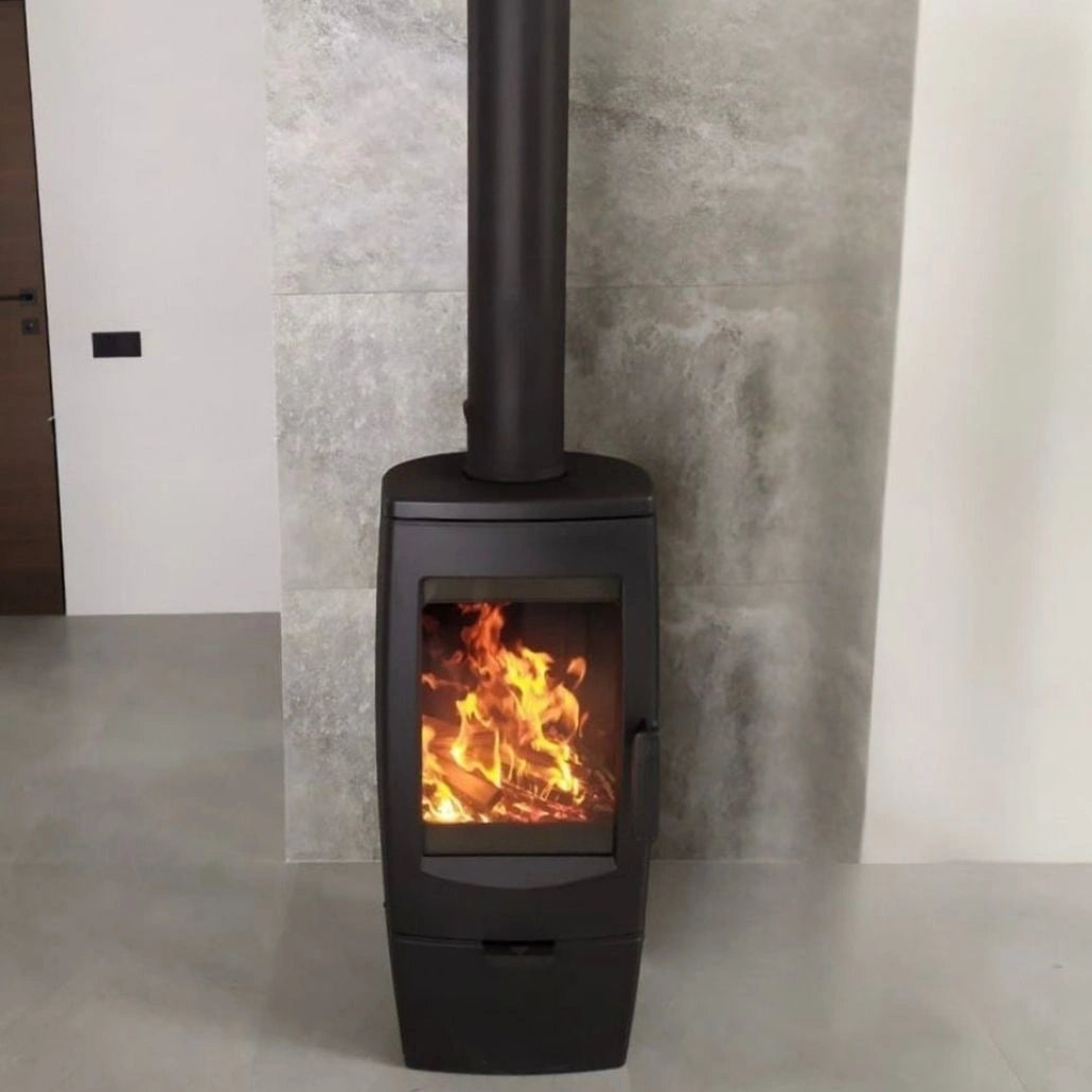 Sobă Fontă GAIA 8-11kW 108kg | RANDAMENT 82.1% | FONTĂ + EMAIL | A+