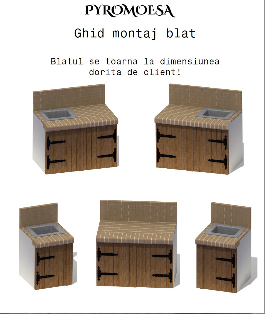 Blat de lucru, lungime 1 m