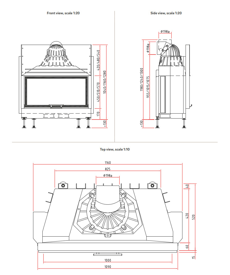 Șemineu pe lemne Lina 10057