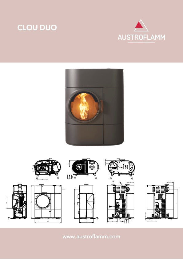Clou Duo soba hibrid lemn/pelet Austroflamm