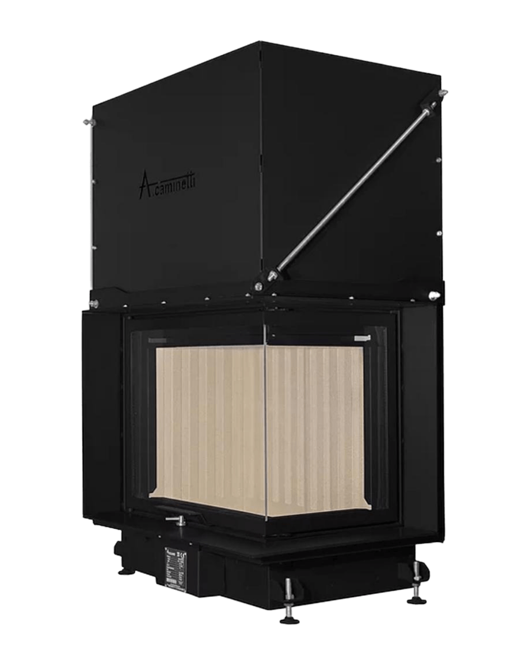 A-caminetti QUATTRO L/R - Focar Șemineu 2 laturi vitrate Stânga/Dreapta