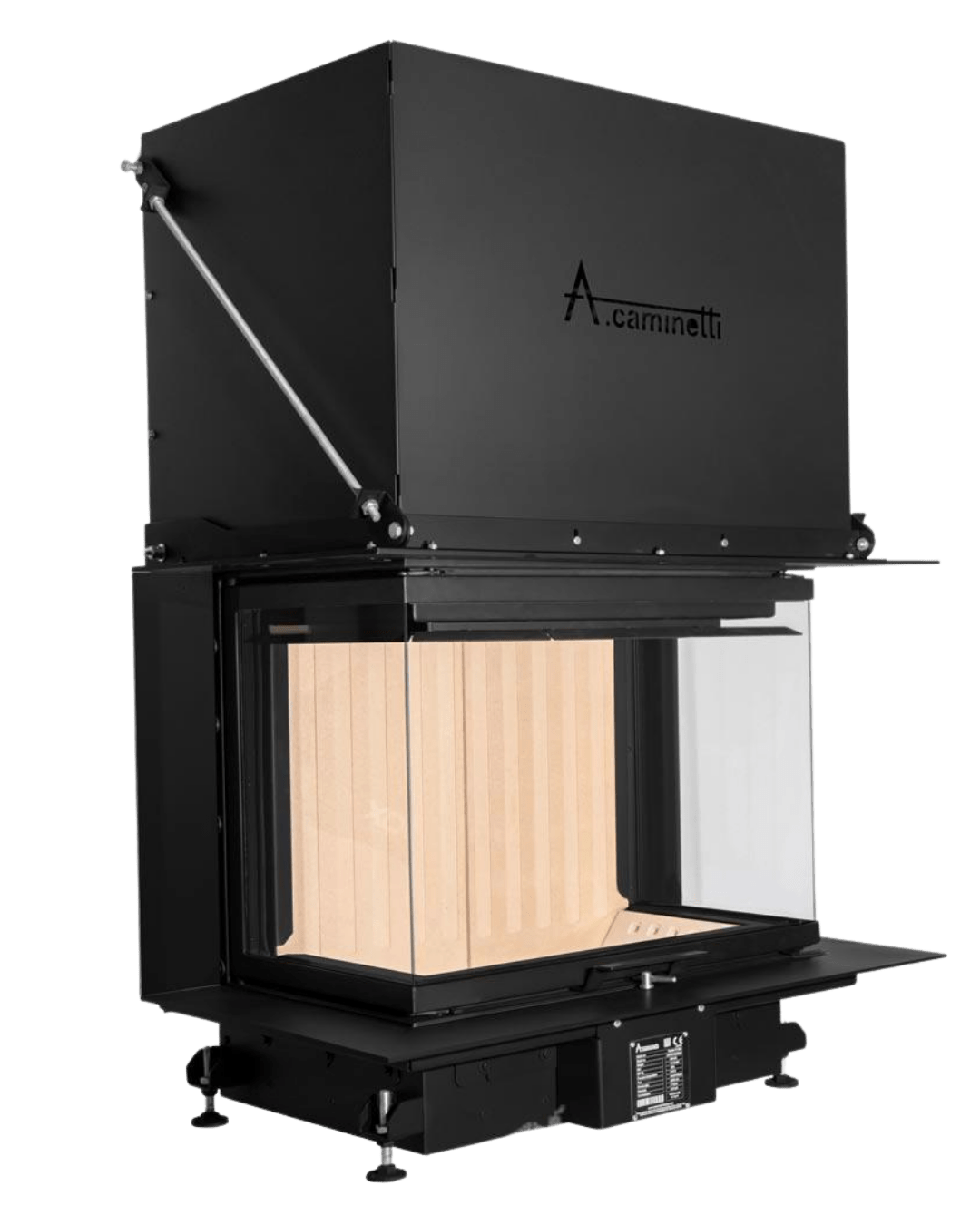 A-caminetti CRYSTAL 90 MAX - Focar Șemineu 3 laturi vitrate