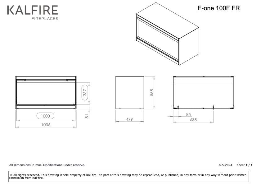 Semineu electric Kalfire E-one 100 FR