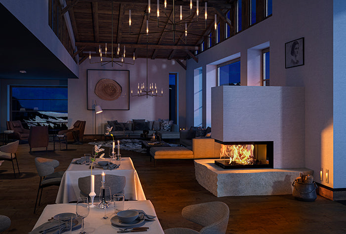 Șemineu pe lemne Ekko U 60(90)51h