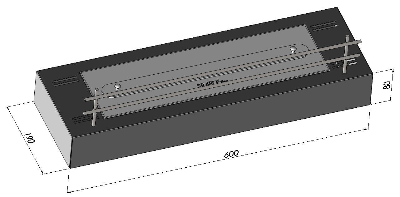 Șemineu cu bioetanol Simplefire Firebox 600