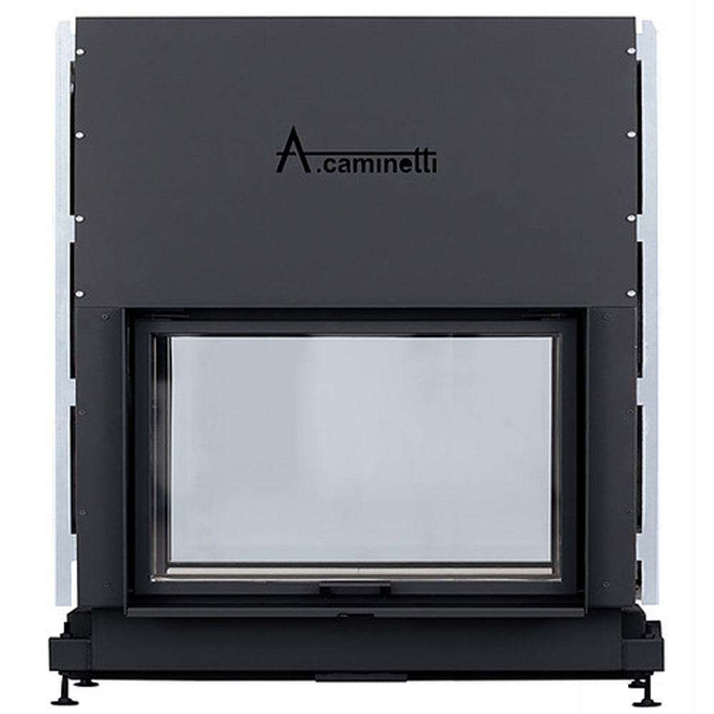 A-caminetti FLAT W 90X60 - Focar Șemineu cu ușă verticală