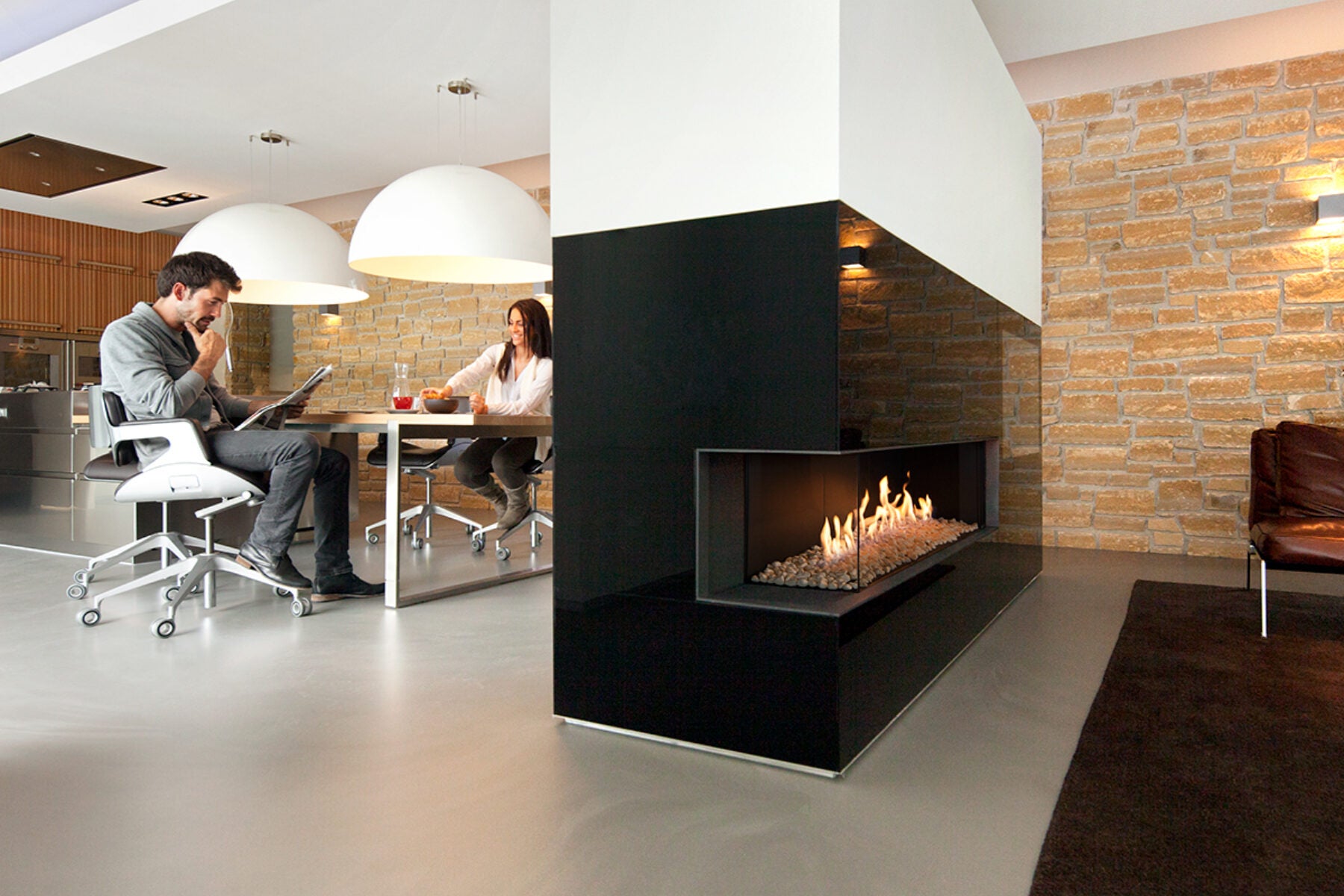 Semineu gaz Kalfire G125/37C