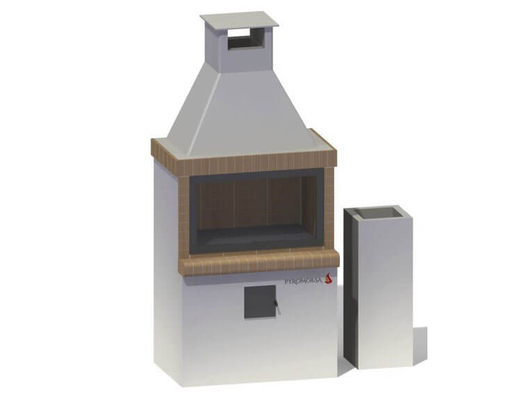 Gratar de gradina cu afumătoare – 105 cm