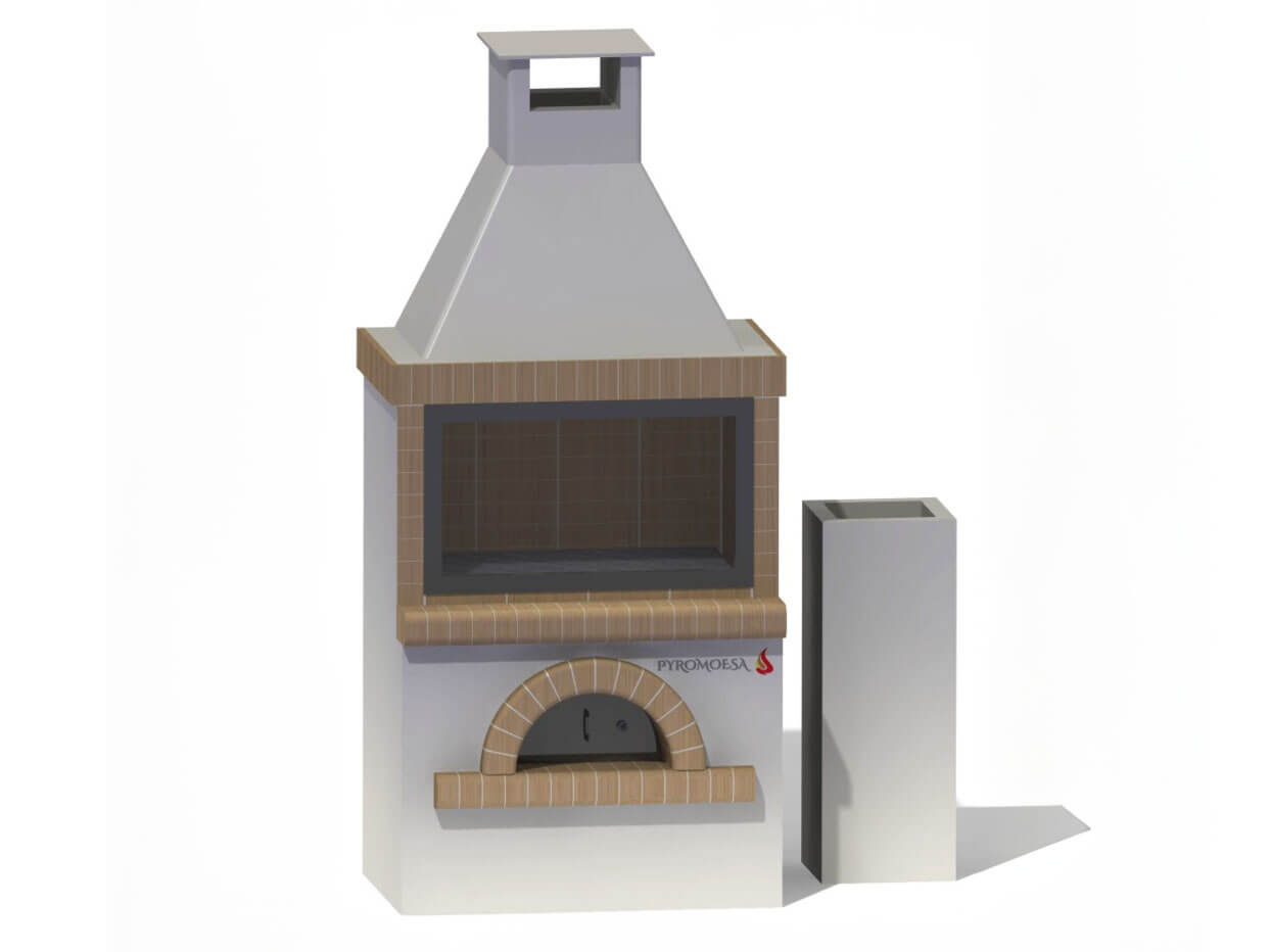 Gratar de gradina cu afumătoare + cuptor – 105 cm