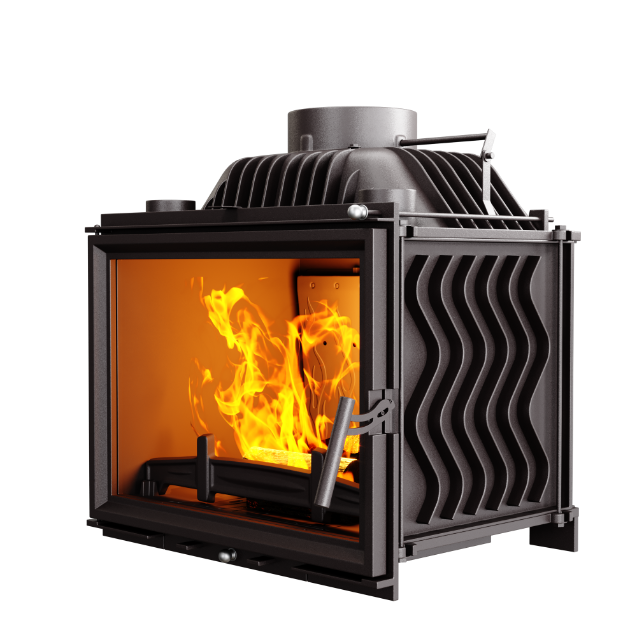 Focar Șemineu Fontă Kawmet W17 ECO | 12,3kW | ECODESIGN | POST-ARDERE FUM | CLASĂ A | GARANȚIE 5 ANI