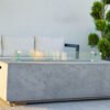 Masă cu Foc Fera PureFlame 160cm | GAZ | STICLĂ SECURIZATĂ | Negru Mat