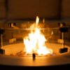 Masă cu Foc Aether PureFlame 83.5cm | ROTUNDĂ | GAZ | BETON | Alb Mat