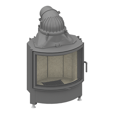 Șemineu pe lemne RONDA 6751s