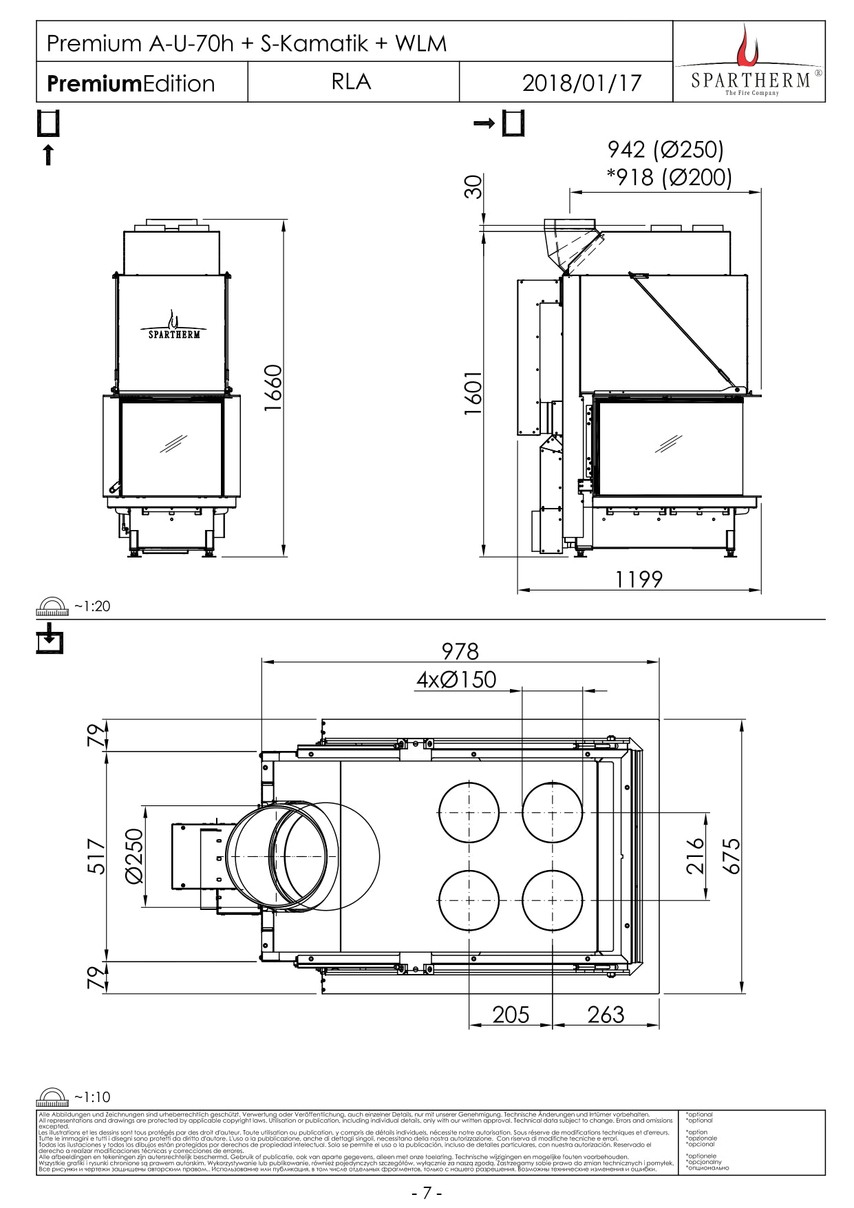 SPARTHERM Focar Premium A-U 70h