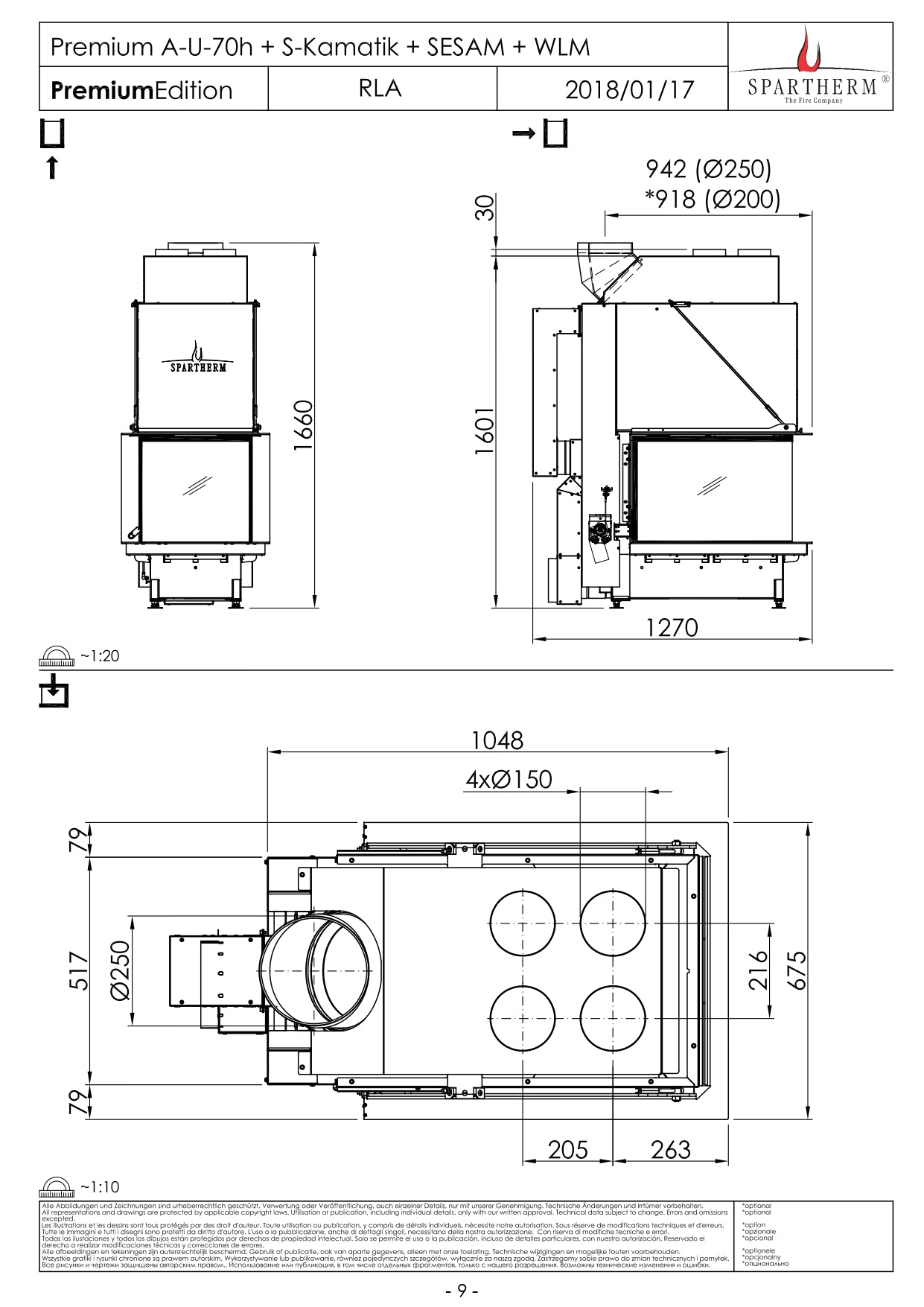 SPARTHERM Focar Premium A-U 70h