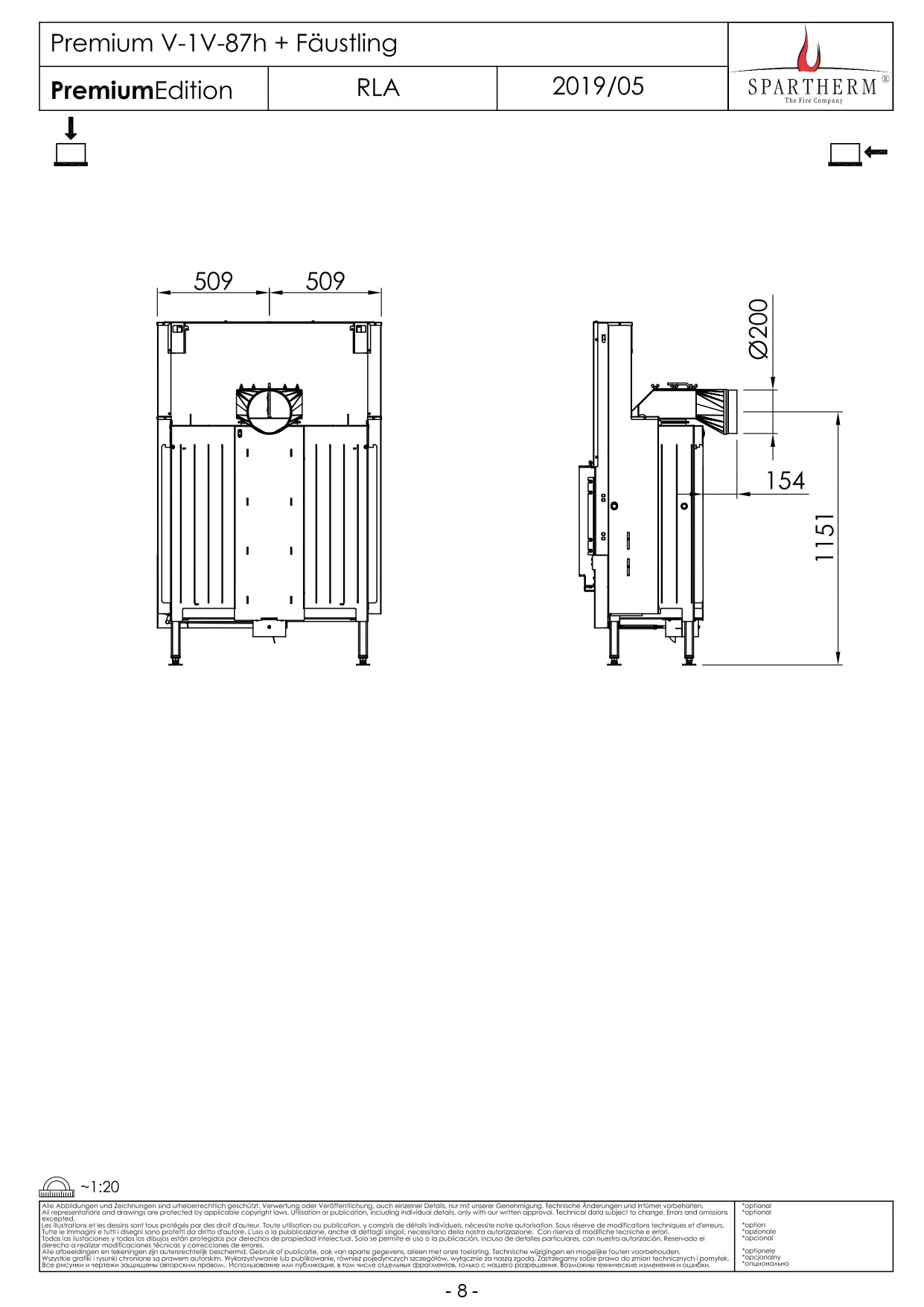 SPARTHERM Focar V 1V 87h