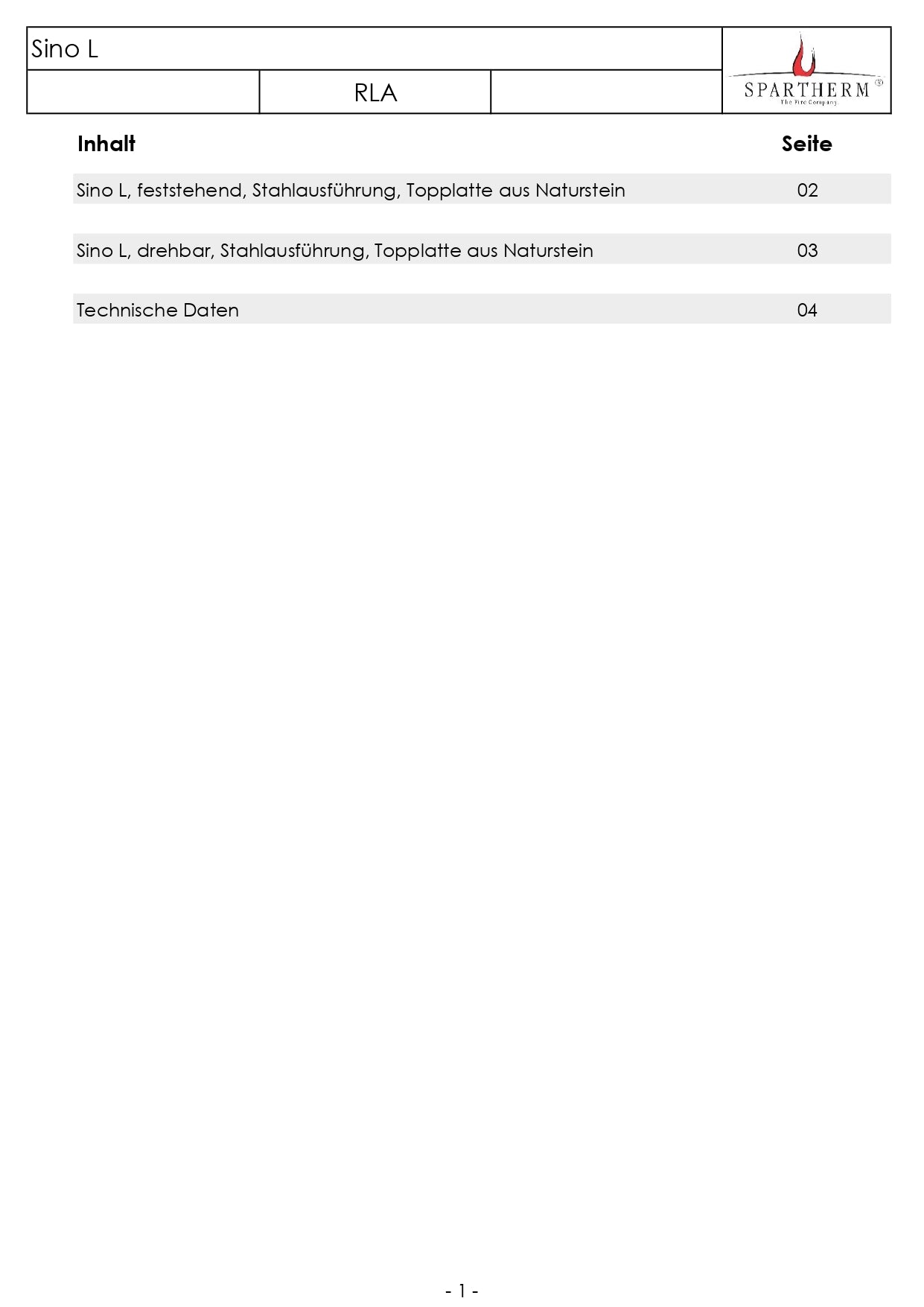 SPARTHERM Soba SINO L