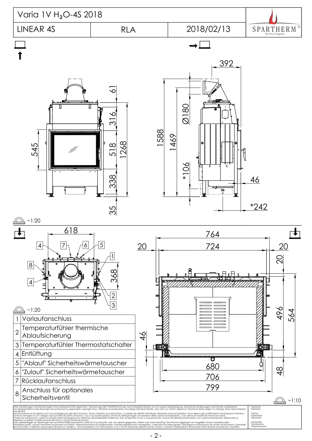 SPARTHERM Focar VARIA 1V H2O