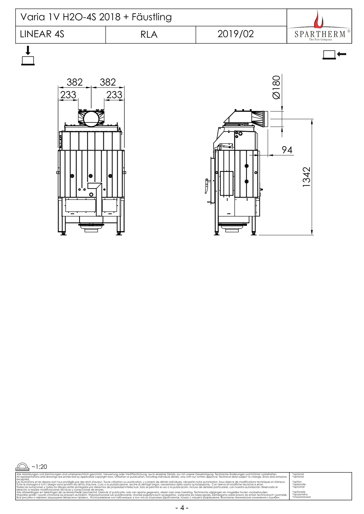 SPARTHERM Focar VARIA 1V H2O