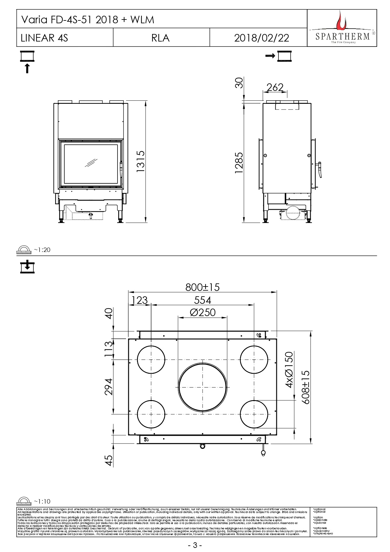 SPARTHERM Focar samota fata dubla Varia FD