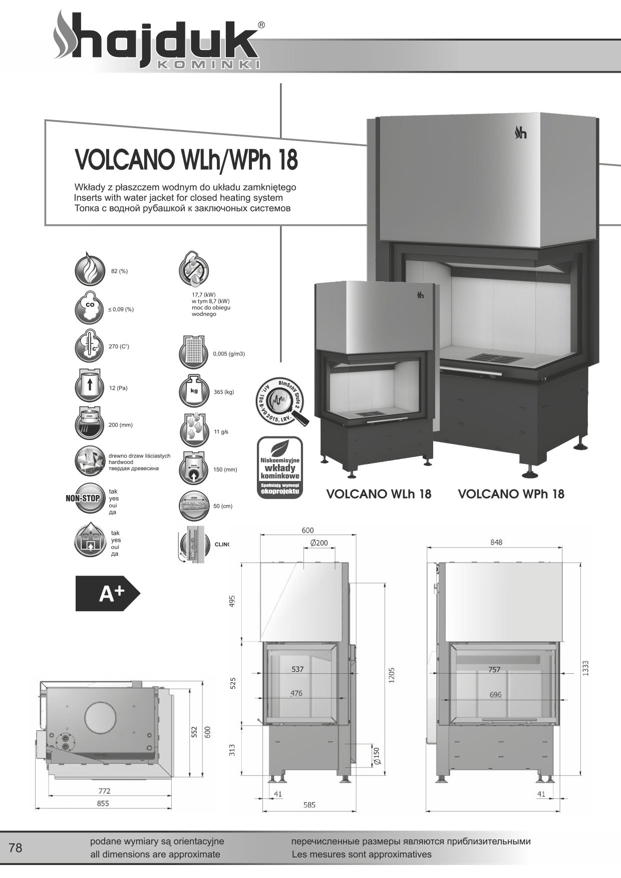 HAJDUK Focar VOLCANO WLh 18