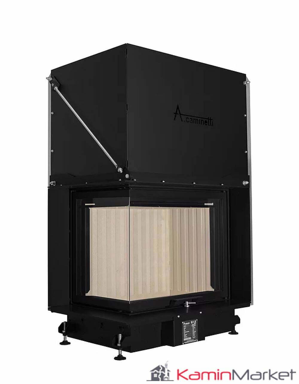 A-caminetti QUATTRO L/R - Focar Șemineu 2 laturi vitrate Stânga/Dreapta