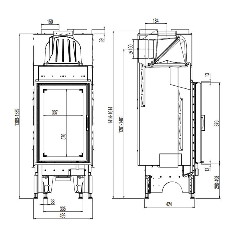 Focar Austroflamm 45X68 K 2.0