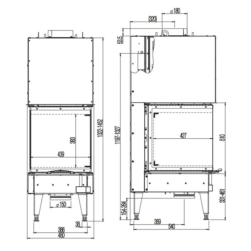 Focar Austroflamm 48X51X51 S3