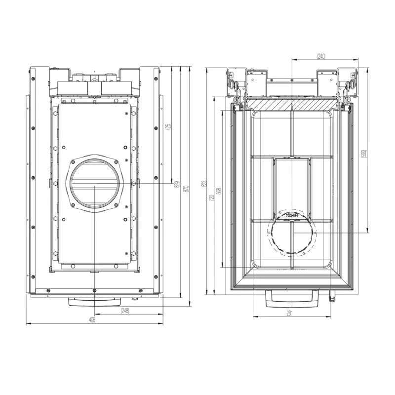 Focar Austroflamm 48X72X51 S3