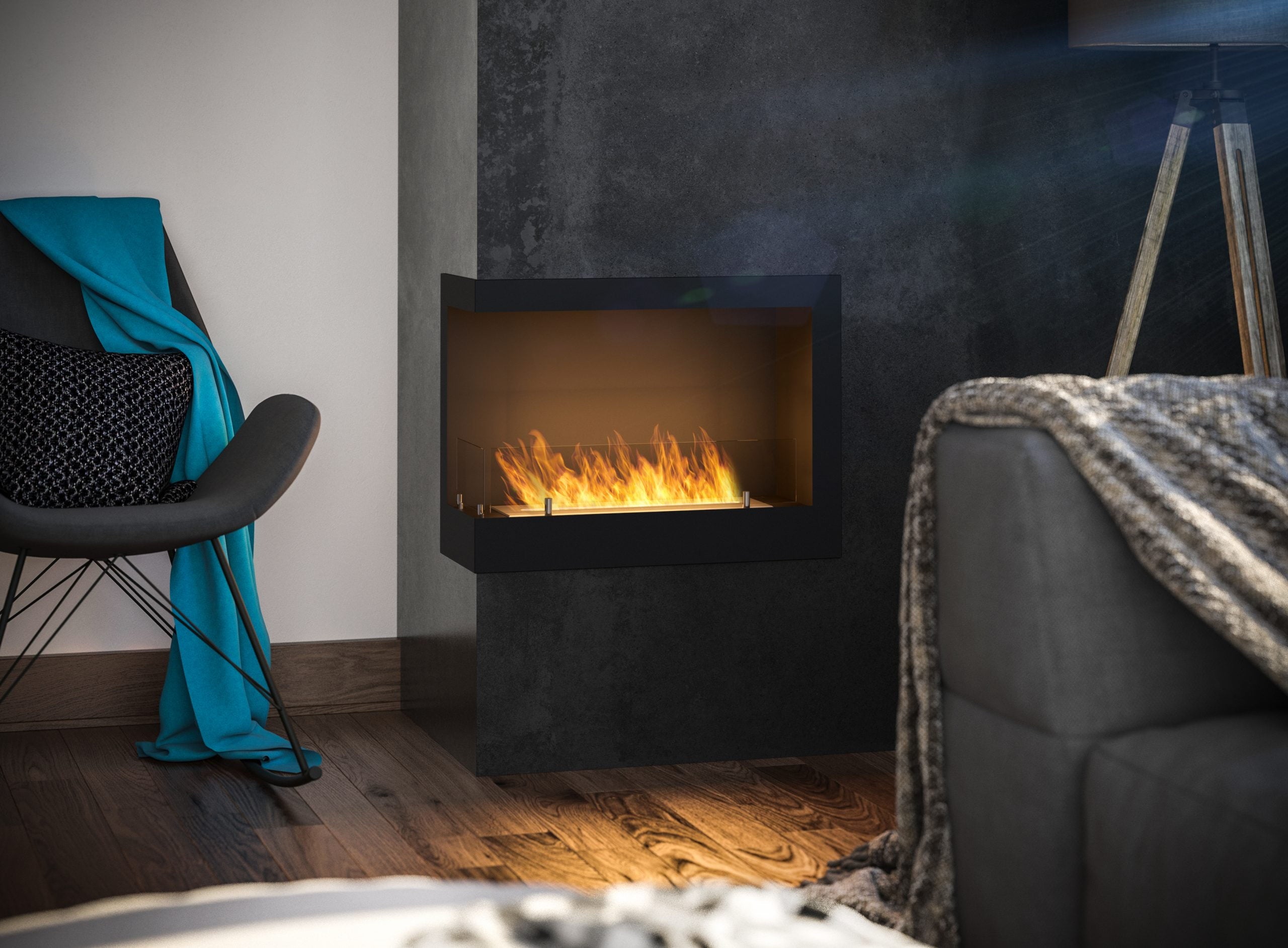 Șemineu cu bioetanol Simplefire Corner 600