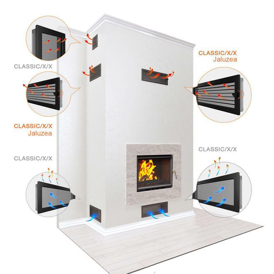 Grila semineu 17x37 Jaluzea