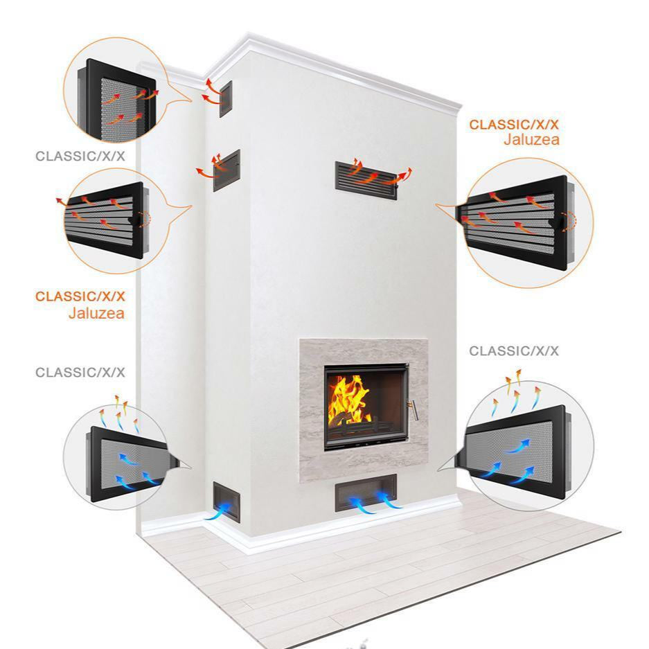 Grila semineu 17x49 Jaluzea