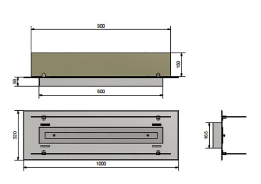 Șemineu bioetanol Infire Inserts 1000