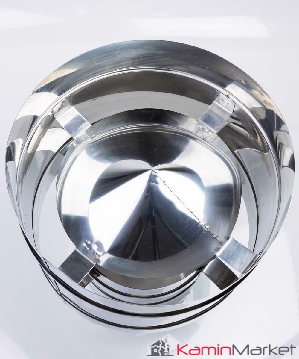Pălărie Coș de Fum Inox Anti-Vânt